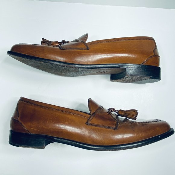 Johnston & Murphy  Cellini Tassel Brown Dress loafers Mens Size  9 1/2 M main image 12